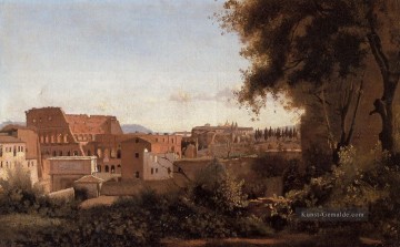  garten - Rom Blick von der Farnese Gärten Noon aka Studie des Kolosseums plein air Romantik Jean Baptiste Camille Corot